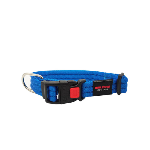 MATIS Ogrlica za pse sa plasticnom kopcom Klik Soft Plava 4,0cm