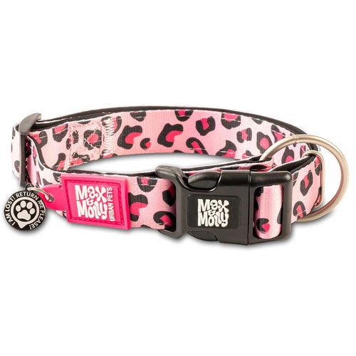 MAX & MOLLY Ogrlica za pse Smart ID Leopard Pink