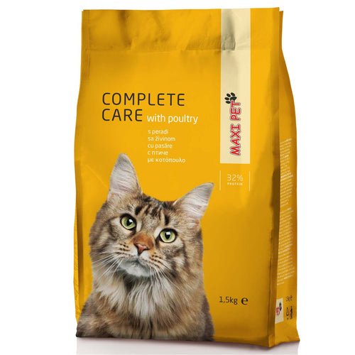 MAXI PET Complete Care sa zivinom i povrcem, potpuna hrana za macke, 1,5kg