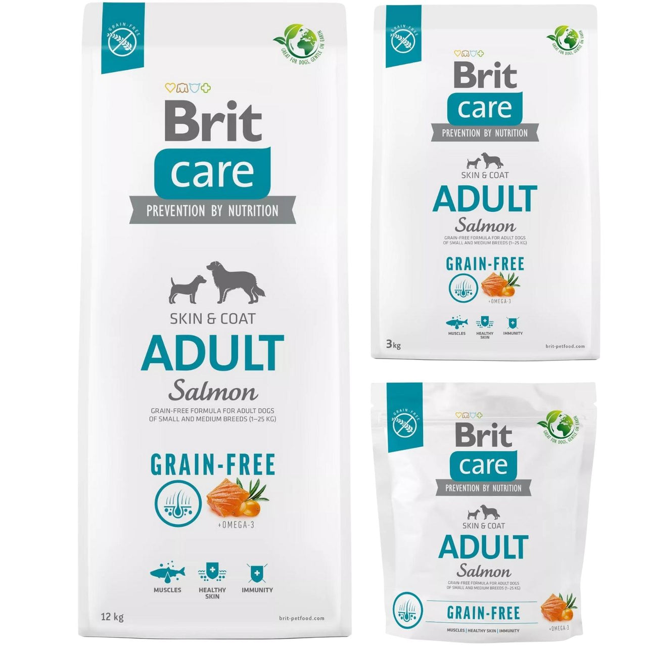BRIT CARE GF Adult Small/Medium Breed, s lososom, bez zitarica