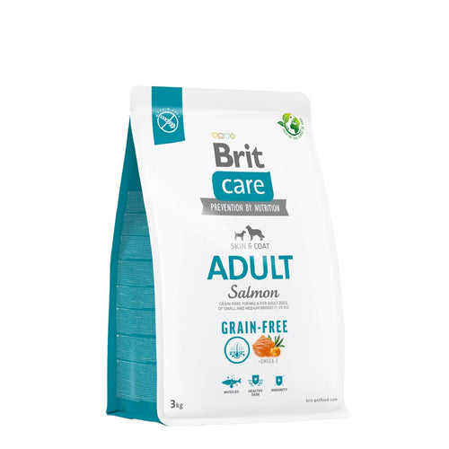 BRIT CARE GF Adult Small/Medium Breed, s lososom, bez zitarica, 3kg