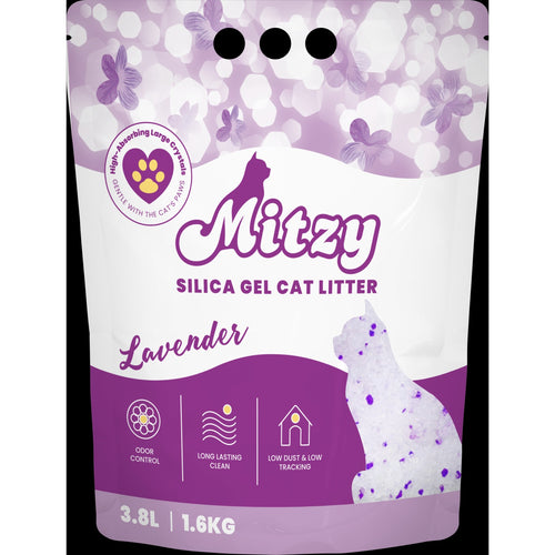 MITZY Lavander upijajuci silikatni posip za macke, s mirisom, 3,8L