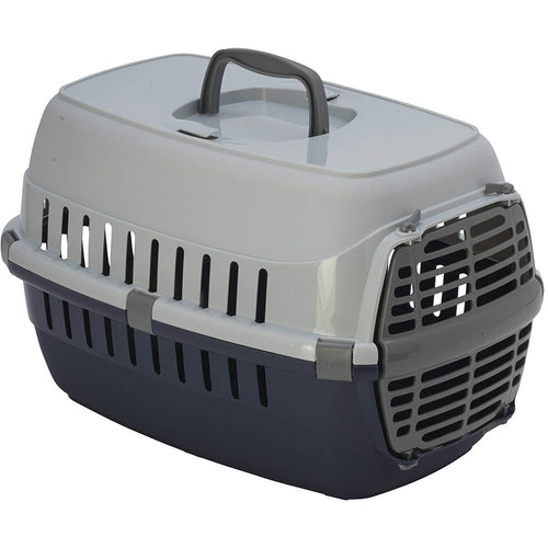 MODERNA Transporter Roadrunner I s plasticnim vratima, Sivi, 32,3x48,5x30,1cm