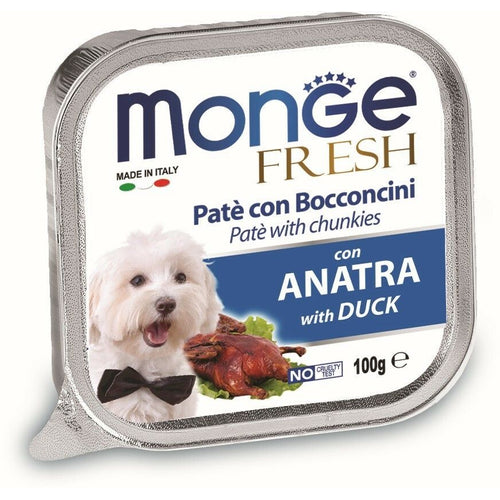 MONGE Fresh Pasteta za pse, s komadicima pacetine, 100g