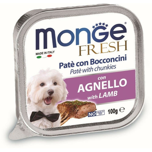 MONGE Fresh Pasteta za pse Jagnjetina s komadicima 100g