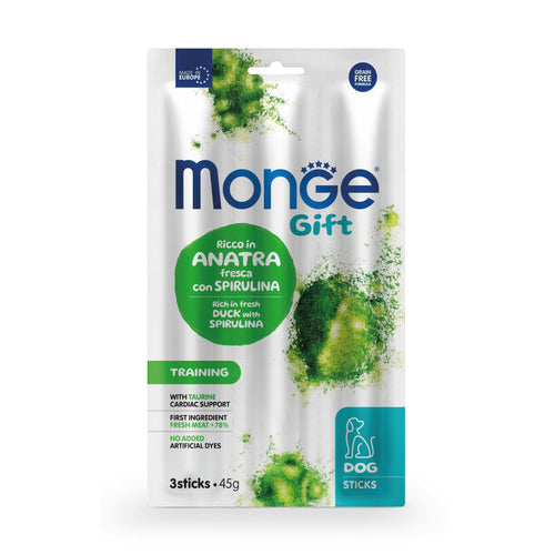 MONGE Gift Dog Poslastica za pse Training, pacetina i spirulina, 45g
