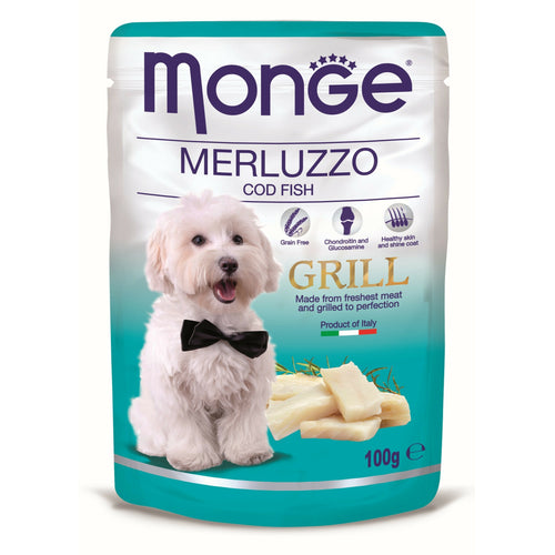 MONGE Grill Kesica za pse Bakalar s komadicima 100g