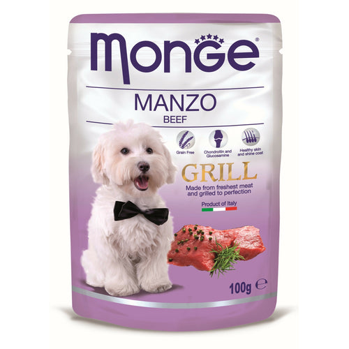 MONGE Grill Kesica za pse Govedina s komadicima 100g