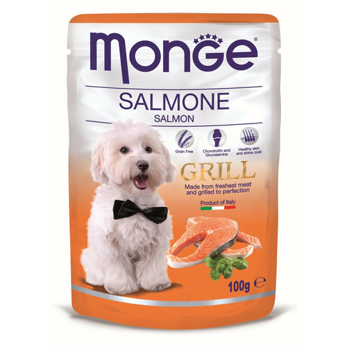 MONGE Grill Kesica za pse Losos s komadicima 100g