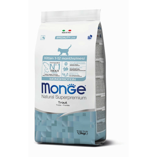 MONGE Hrana za macke  Cat Monoprotein Pastrmka  KITTEN 1,5kg