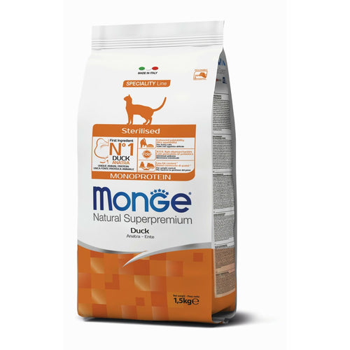 MONGE Hrana za macke za sterilisane macke, s pacetinom, 1,5kg