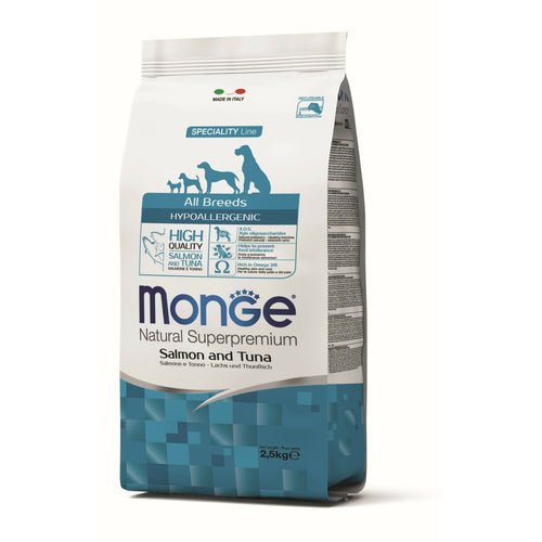 MONGE Hypoallergenic Losos I tunjevina za sve rase  Adult, 2,5kg