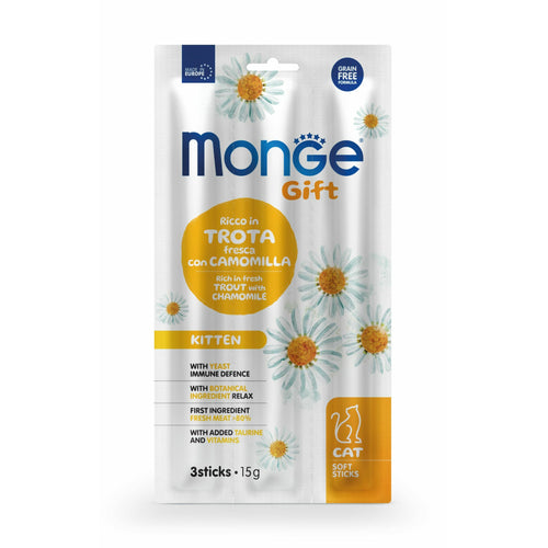 Monge Soft Sticks Kitten poslastica za macice pastrmka sa kamilicom 15gr