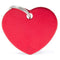 MYFAMILY Basic Pločica za graviranje, Srce, aluminijum, crvena