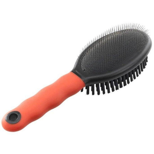 FERPLAST Cetka za krzno Slicker dvostrana ovalna, zicane/najlon cekinje 22x6,5cm