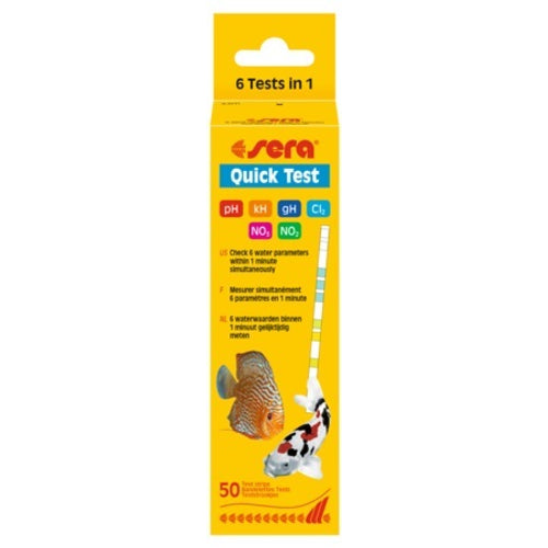 SERA Test Quick pH/kH/gH/NO2/NO3 trake za hemijsku kontrolu vode, 50 listica