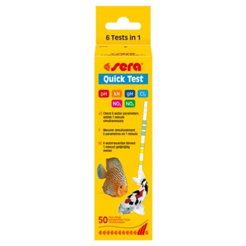 SERA Test Quick pH/kH/gH/NO2/NO3 trake za hemijsku kontrolu vode, 50 listica