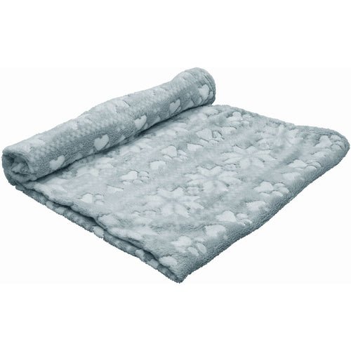 NOBBY Bozicno cebe Flokon, vuneno, sivo, 70x100cm