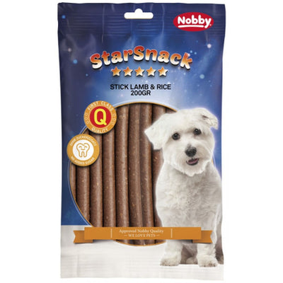 NOBBY StarSnack, Poslastica za pse Sticks, s jagnjetinom i pirincem, 200g