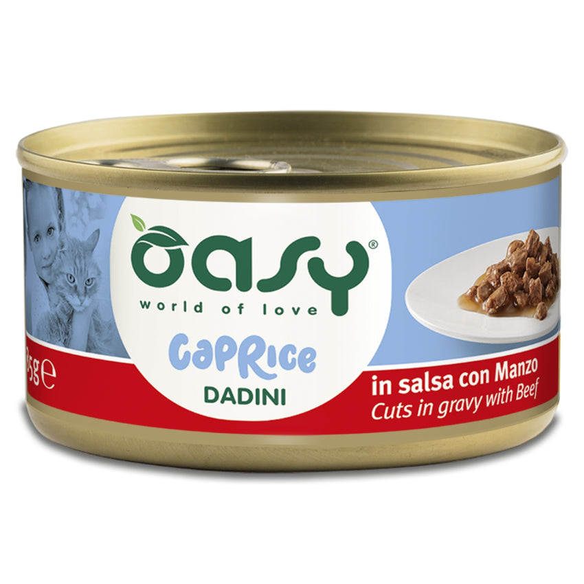 OASY Caprice Cuts s Govedinom, socni komadici u sosu za macke, 85g