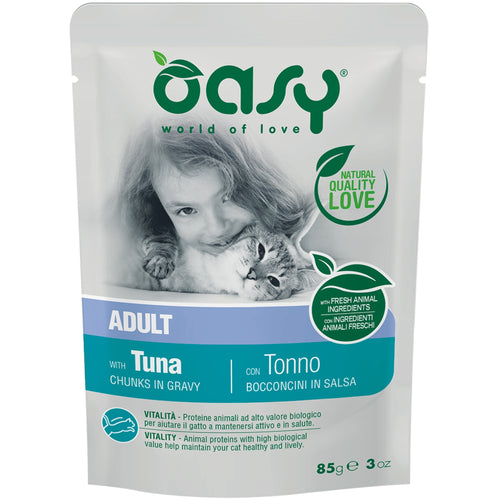 OASY Kesica za macke, komadici u sosu s Tunjevinom, 85g