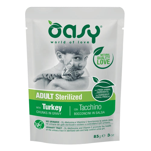 OASY Kesica za macke, komadici u sosu Sterilized s curetinom, 85g