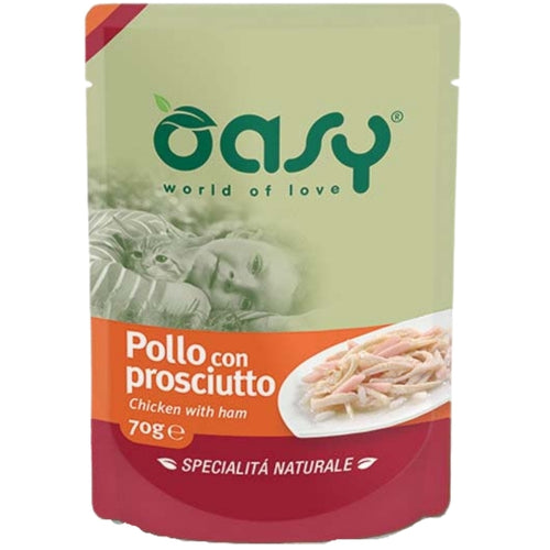 OASY Kesica za macke s Piletinom i Sunkom 70g