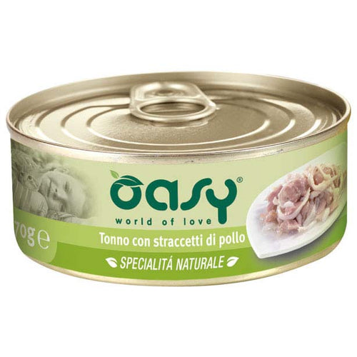 OASY Konzerva za macke Fileti tune u sosu s piletinom