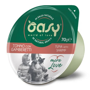 OASY More Love Čašica za mačke Fileti Tune s škampima, 70g