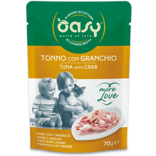 OASY More Love Kesica za macke Fileti tune s krabom, 70g