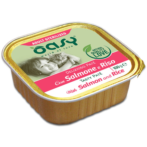 OASY Taste Pate Pasteta za macke Sterilized s Lososom i pirincem, 100g