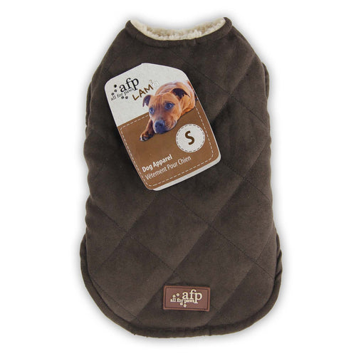 OUTLET ALL4PAWS Jakna za pse Lamb Dog, s dijamantskim savom, Braon