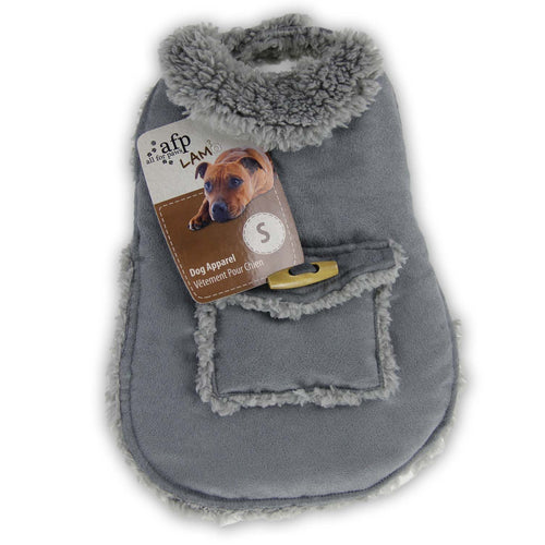 OUTLET ALL4PAWS Jakna za pse Lamb Dog, s postavom, Siva