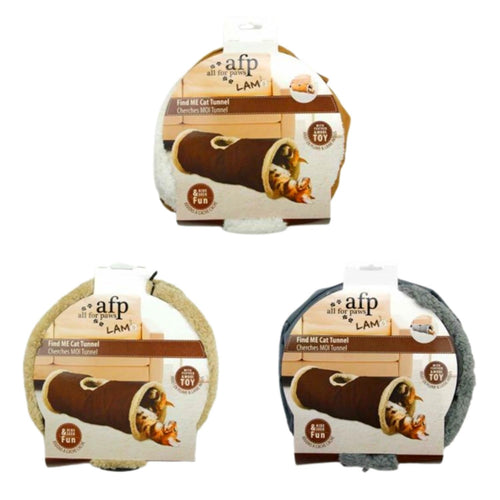 OUTLET ALL4PAWS LambsWool Tunel za macke Find Me Cat, 66x28x26cm, raznih boja
