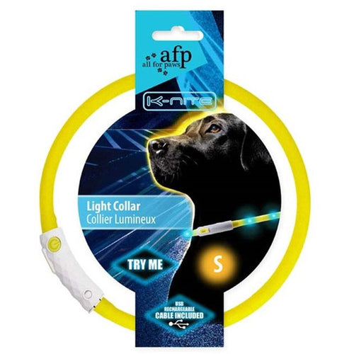OUTLET ALL4PAWS Ogrlica za pse K-Nite, svetleca, Small 30cm