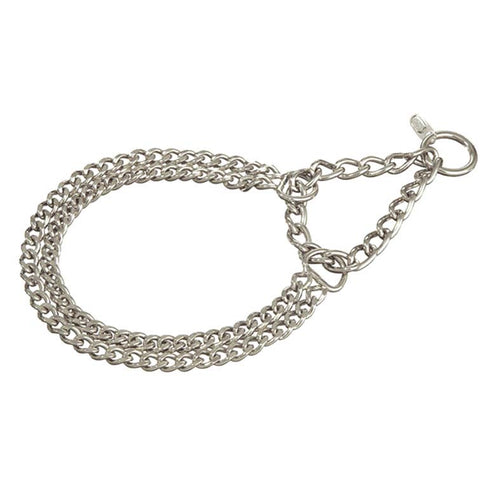 OUTLET CAMON Poluzatezna ogrlica za pse od nerđajuceg celika, dvoreda