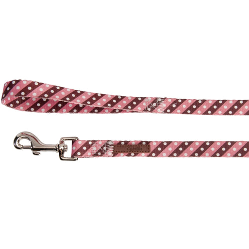 OUTLET CAMON Povodac za pse Twill Dot, Rozi, 10x1200mm