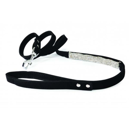 OUTLET CAMON Povodac za pse Velvet sa cirkonima 1,5x120cm