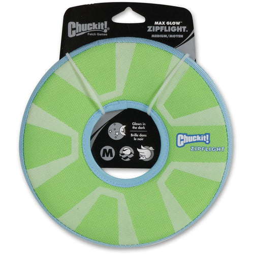 OUTLET CHUCKIT! Igracka za pse Zipflight Max Glow, svetleca, M, 24cm