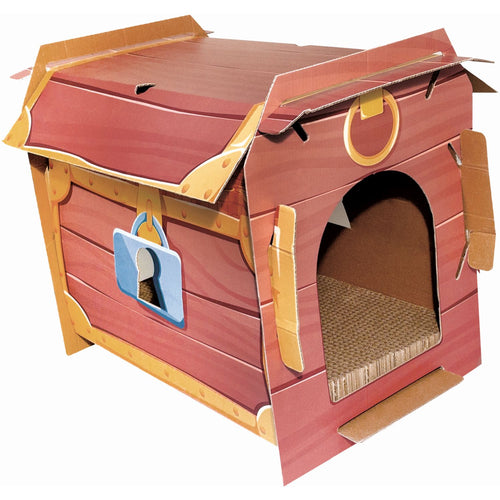 OUTLET CROCI Grebalica za macke Piratsko blago, kartonska, 32x52x43cm
