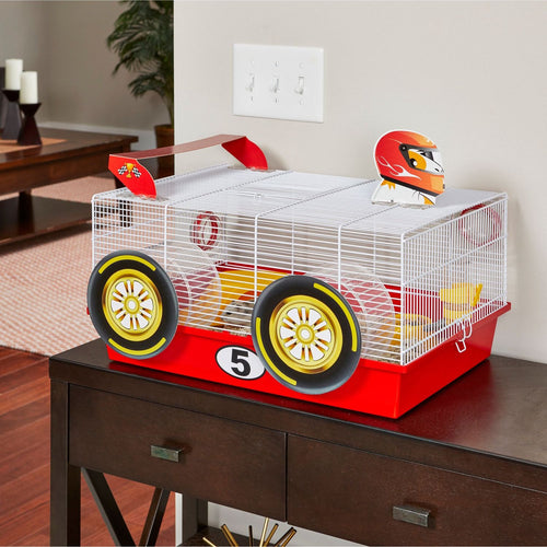 OUTLET FERPLAST Kavez za hrcke Race Car sa motivom formule, 50x35x25cm