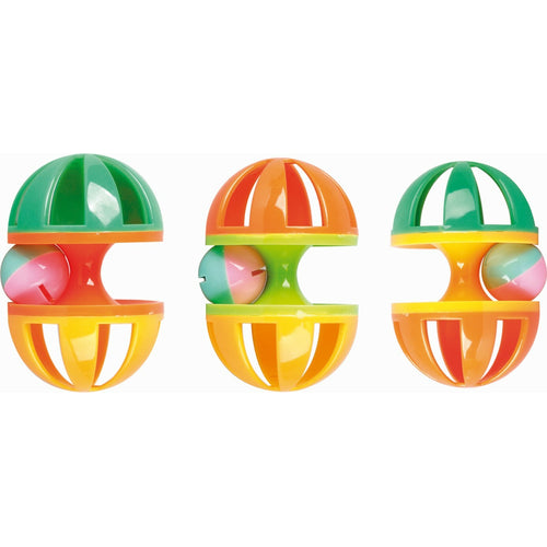 OUTLET FLAMINGO Igracka za glodare Teg sa kuglicom, plasticni 10cm, raznih boja