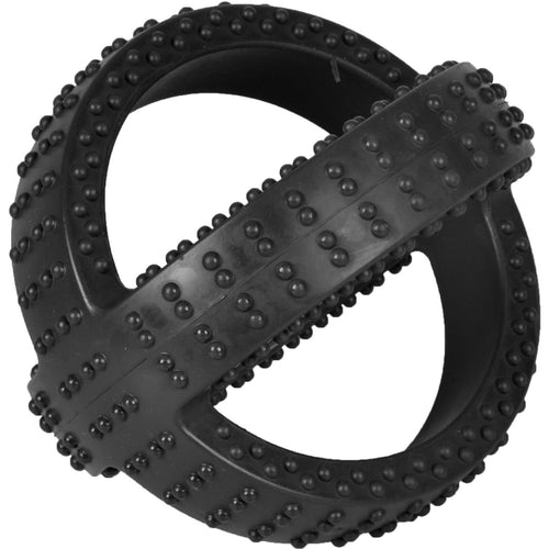 OUTLET FLAMINGO Igracka za pse Gladijator Lopta Cross Crna