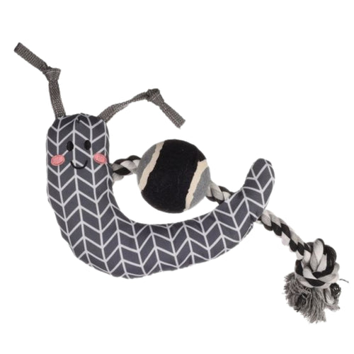 OUTLET FLAMINGO Igracka za pse Puz sa kanapom, Sivi, 32cm