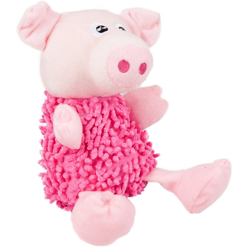 OUTLET FLAMINGO Igracka za pse Svinja Shaggy, plisana, Roze, 27cm