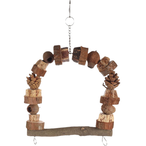 OUTLET FLAMINGO Igracka za ptice Ljuljaska, drvena, 34cm