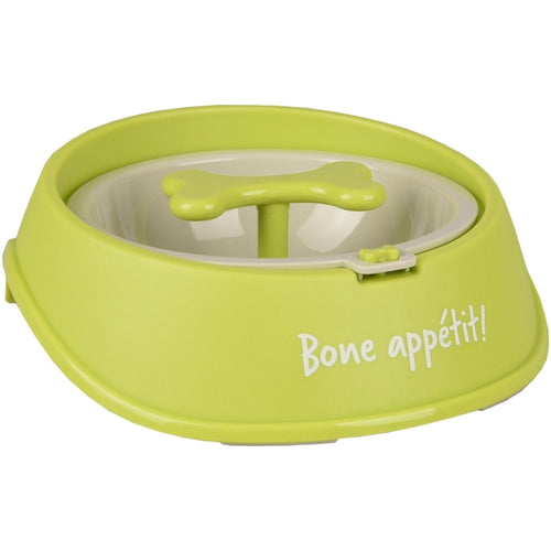 OUTLET FLAMINGO Interaktivna Cinija za sporo hranjenje Osto, Zuta, 12,5cm, 400ml