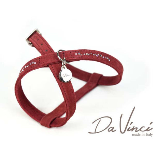OUTLET LEO PET Am za pse DaVinci, podesivi Swarovski, Bordo