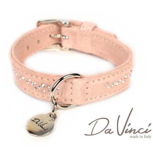 OUTLET LEO PET Ogrlica za pse DaVinci, Swarovski, Roze