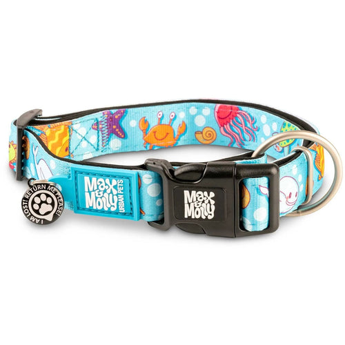 OUTLET MAX & MOLLY Ogrlica za pse Smart ID Blue Ocean, M